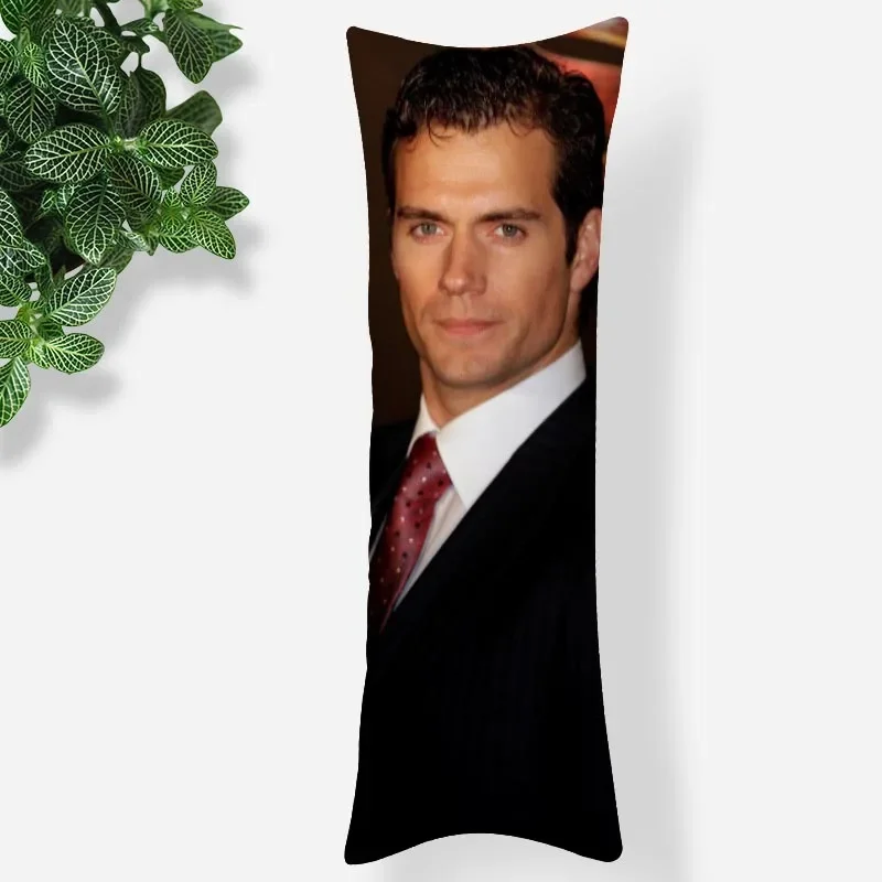 Personalizado henry cavill fronha impresso cetim tecido travesseiro capa retangular zíper kawaii corpo capa dropshipping 1102