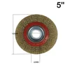 1pc Wire Brushes Polishing Wheel 125mm Round Brass Plated Stainless Steel Wire Brush Bench Grinder Tool Parts 4