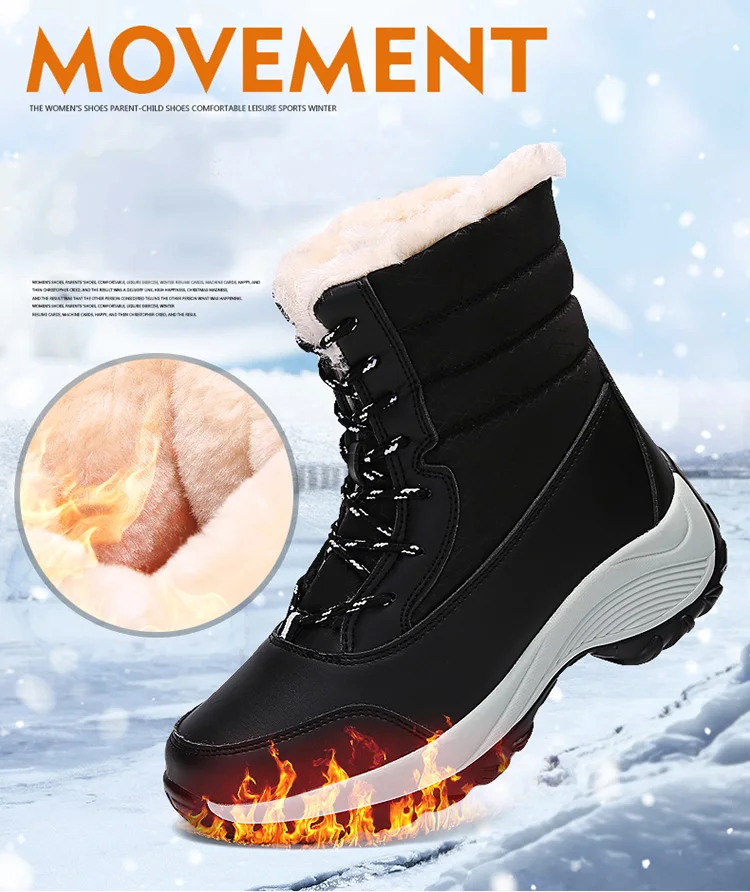 Botas De nieve cálidas para Mujer, Zapatos a la moda, De media caña,  Invierno - AliExpress Calzado