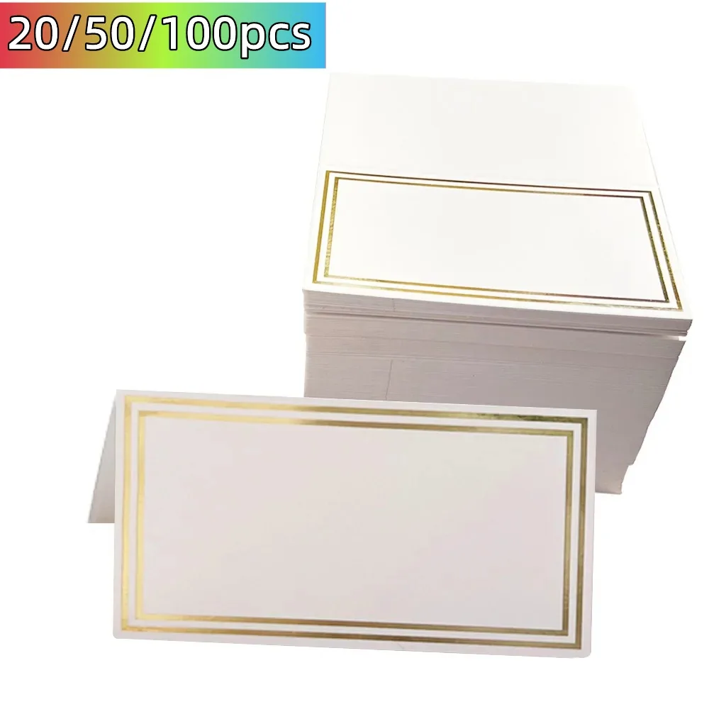 Wedding Seating Number Card Name Place Cards 20/50/100pcs Banquet Table Decor Christmas Birthday Party Greeting Card