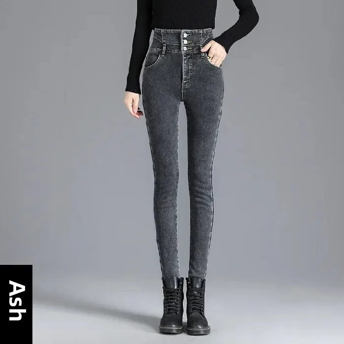 Regular smoky gray trousers