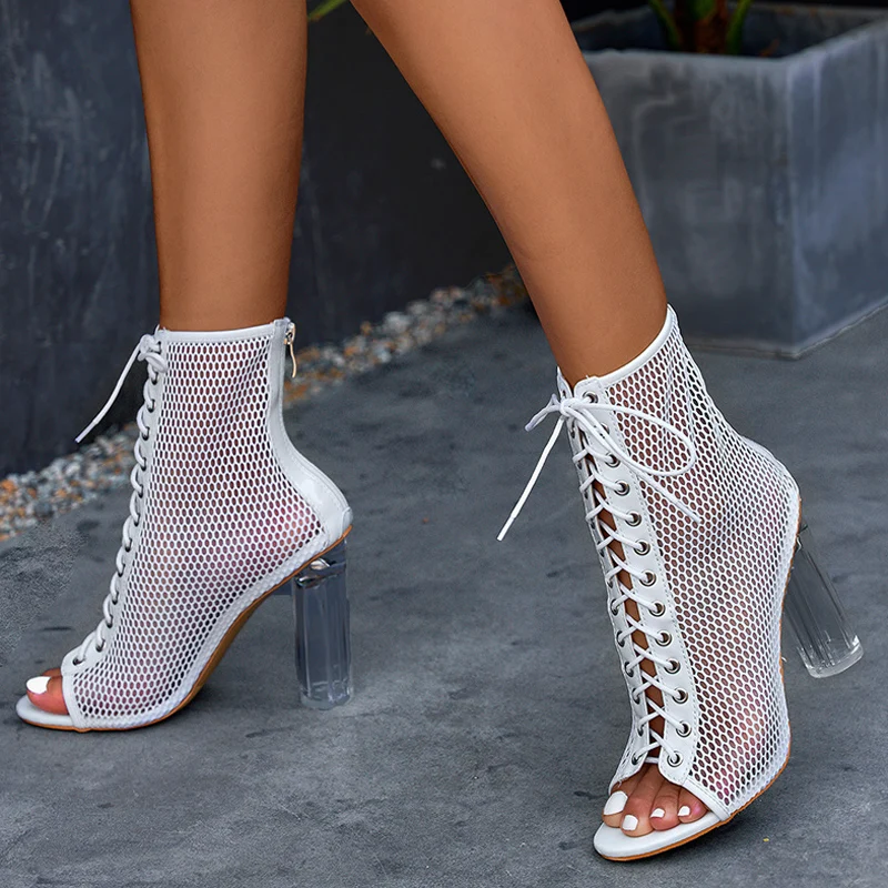 Sandals Peep Toe Heeled Ankle Boots Buy Women Buckle Peep Toe Low