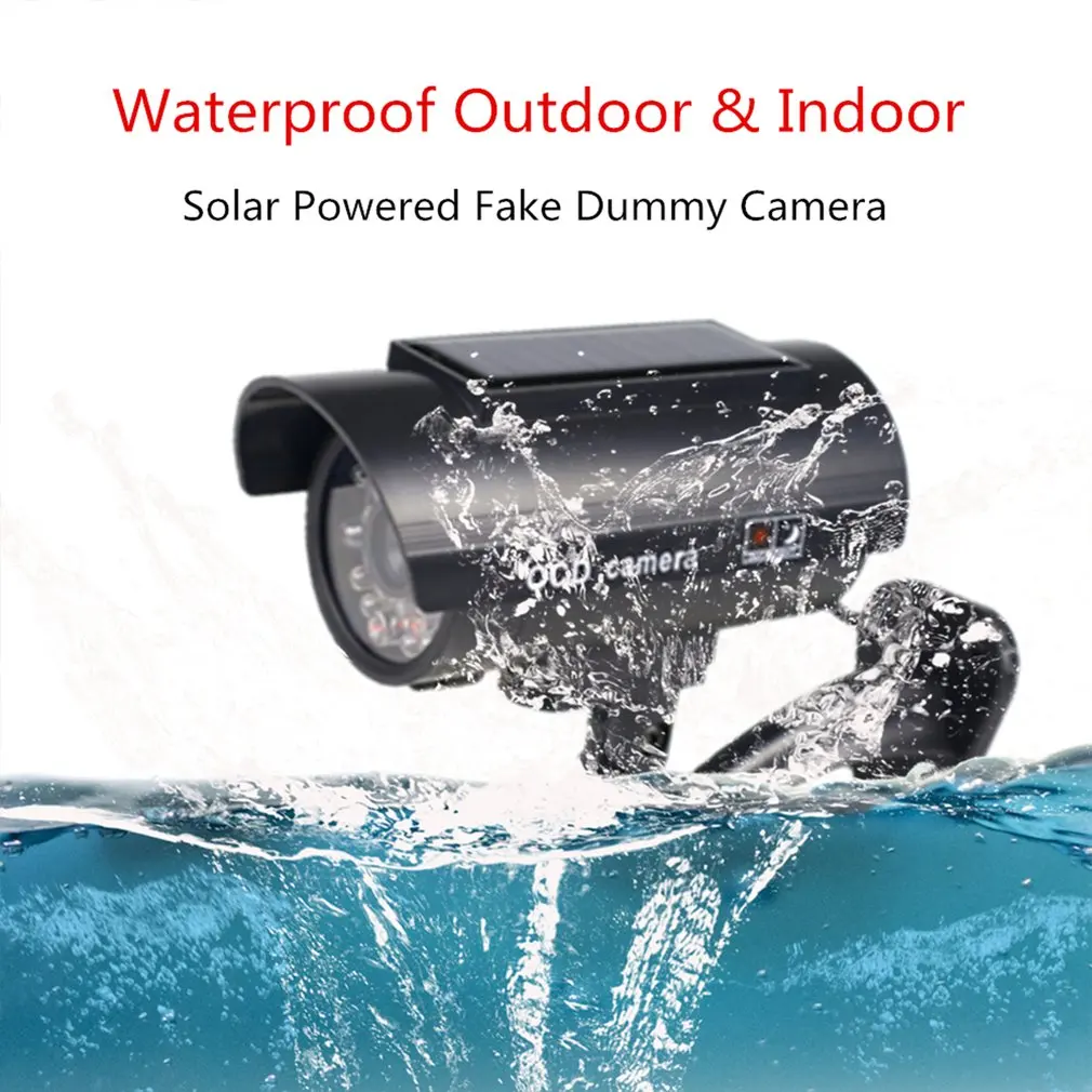 2024 New Solar Power Dummy Camera Security Waterproof Fake Camera Outdoor Indoor CCTV Surveillance Emulated Camera Fast delivery