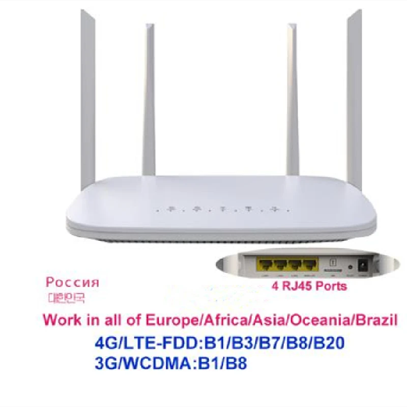 

4G Wifi Router CPE Unlock Modem 4g Wifi Sim Card Portable Gateway FDD TDD LTE WCDMA Global Network Hotspot WAN/LAN Port