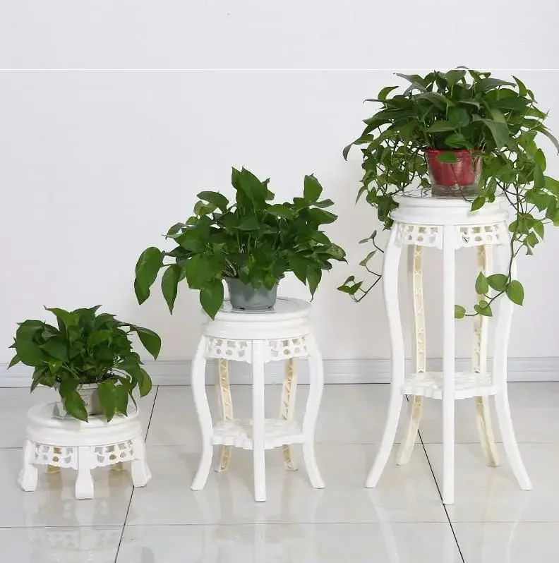 Plastic Plant Stand Multi-Layer Flower Pot Rack Single Antique Living Room Balcony Indoor Floor Storage Shelf