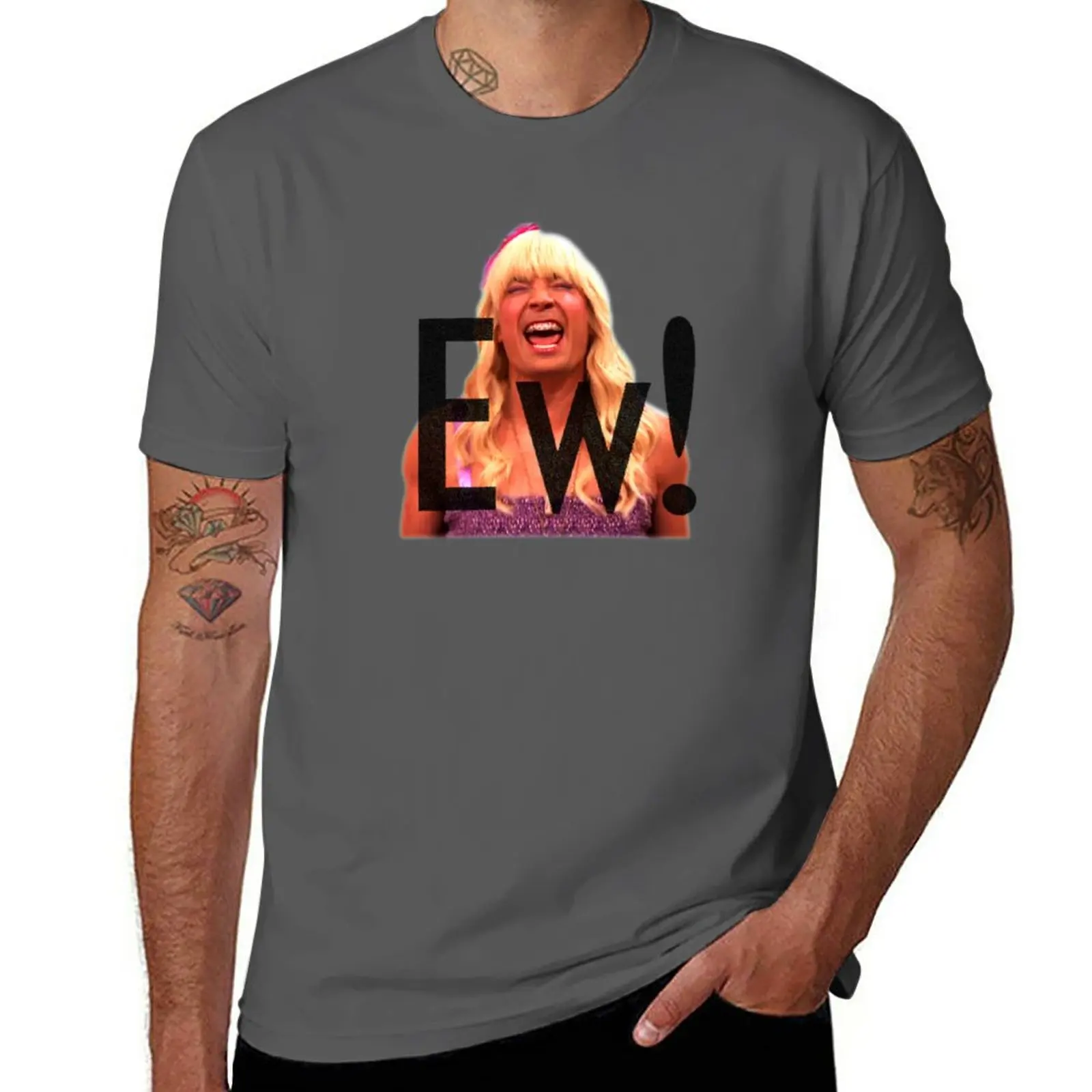 

Ew! T-Shirt boys animal print plain mens clothing