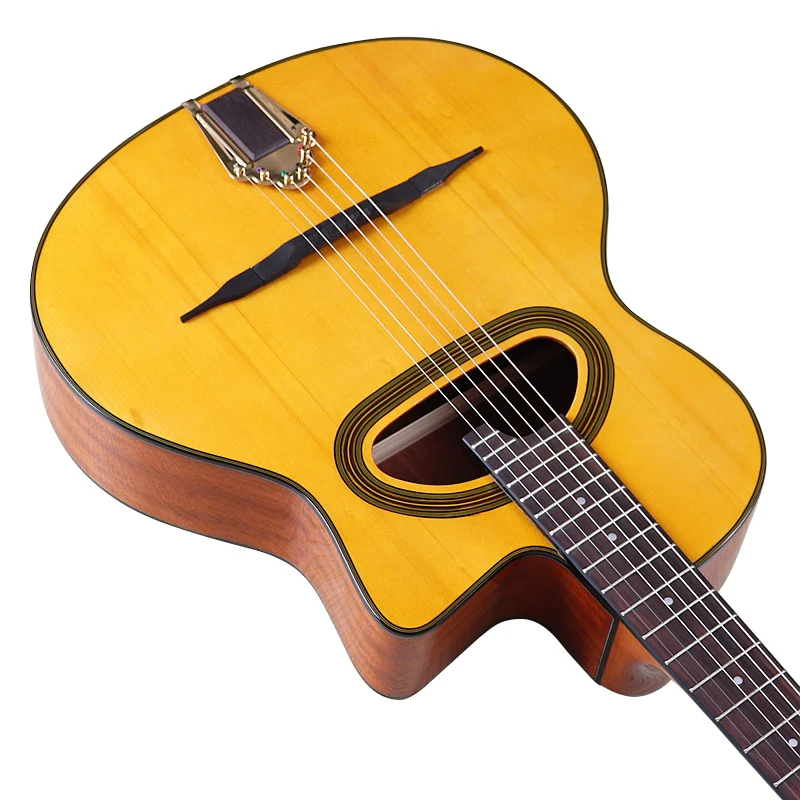 Acoustic Guitar 41 Inch 6 String Folk Guitar Solid Wood Spruce Top
