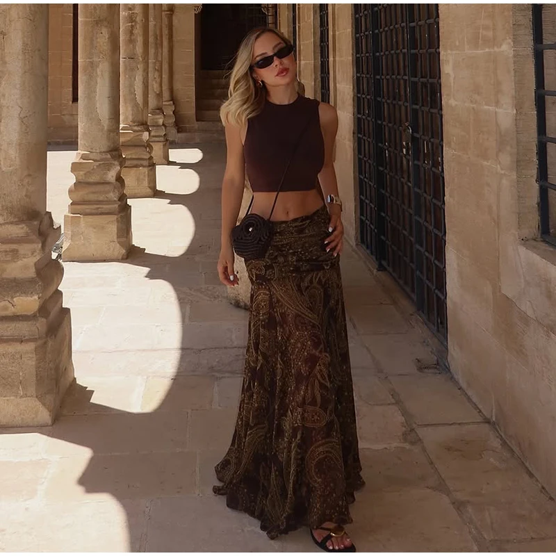Y2K Chic Print Asymmetric Maxi Skirts Women Fashion High Waist Pleated A-line Skirt 2025 Summer Autumn Beach Party Streetwear S1b5be504e9a5498cb3254eea94b11909p