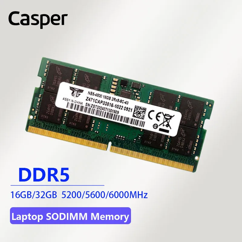 Casper Laptop Computer DDR5 RAM 32GB Memory Module 16GB 5200/5600