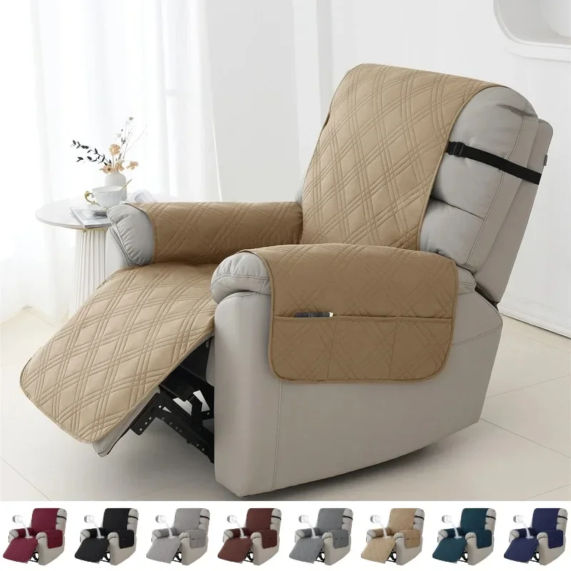1seater Anti-slip Recliner Cover Solid Color Waterproof Armchair Slipcover Lazy Boy Relax Couch Coushion for Living Room Home chair cover