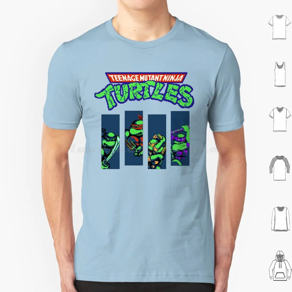 (Nes) Maglietta 6Xl Cotton Cool Tee Nes 80S 1980S Rad Retro Gamer 8 Bit Gameboy Battletoads Double Dragon Contra Blaster Master