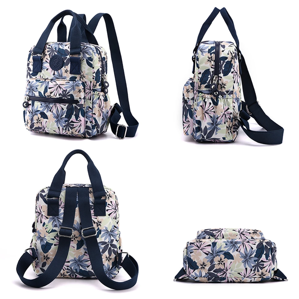 Fashion Flower Pattern Design Ladies Backpack Multifunctional Women's Anti-theft Backpack Small Ladies Shoulder Bag Bolso Mujer 5