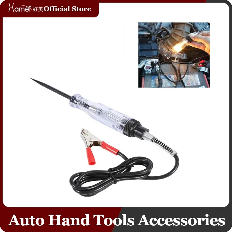 

Auto 6V 12V 24V DC Car Truck Voltage Circuit Tester Car Test VoltMet Long Probe Pen Light Bulb Automobile Maint