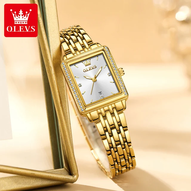 OLEVS 9995 Top Women Quartz Watch Elegant Luxury Diamond Gift Women Automatic Date Waterproof Luminous Watch Relojes Para Mujer