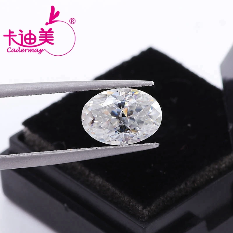 

CADERMAY Hot Sale Oval Moissanite Loose Gemstones 0.5ct to 5.0ct D Color for Jewelry Making Wholesale Price Pass Diamond Tester