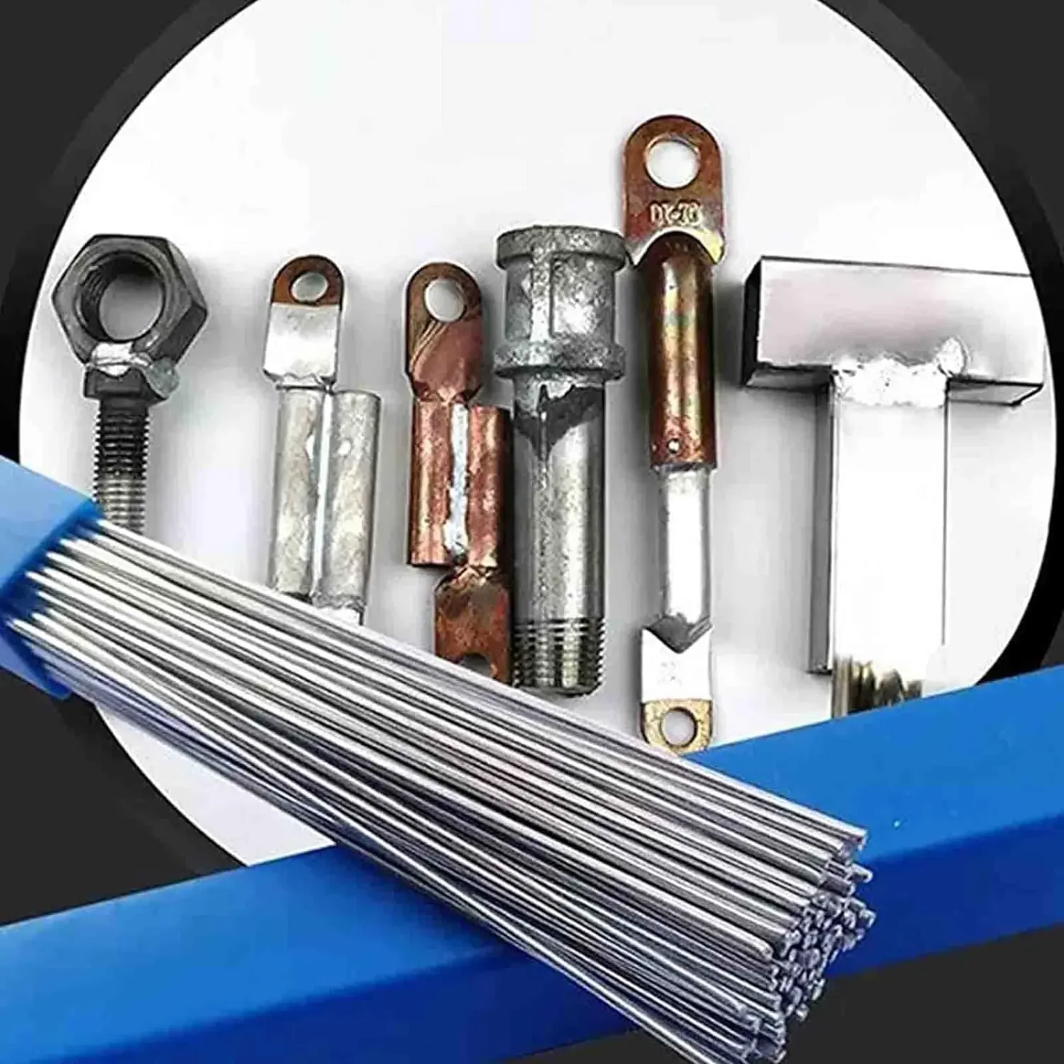 Universal Silver Welding Rods Low Temperature Easy Melt Copper Iron Aluminum Solder Rod Cored Wire Brazing Weld Bars Repair Hole