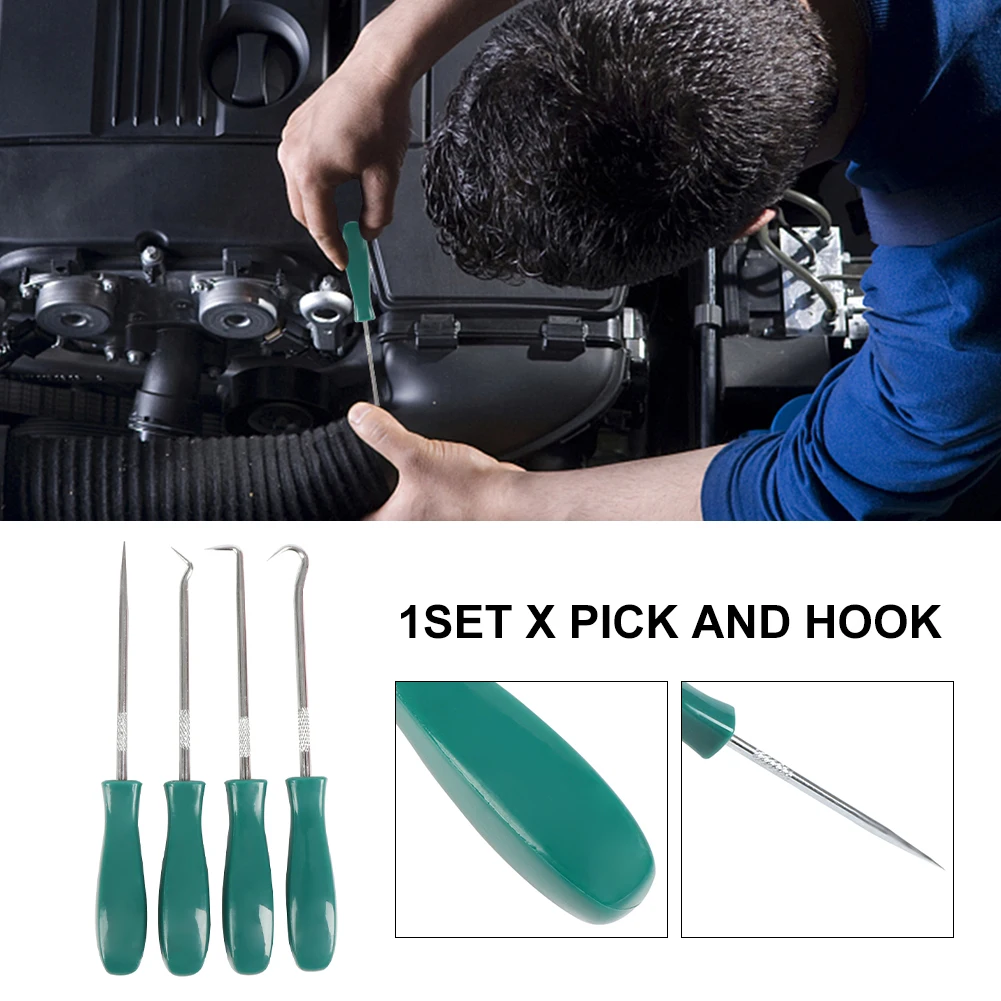 4Pcs 135mm Car Auto Vehicle Oil Seal Screwdrivers Set O-Ring Seal Gasket Puller Remover Pick Hooks Repair Tools for Car