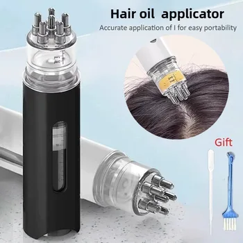 Applicatore di olio per capelli Massaggiatori per cuoio capelluto Pettine liquido Mini pettine per massaggio Olio essenziale Liquido Guida Massaggiatore Anti perdita di capelli