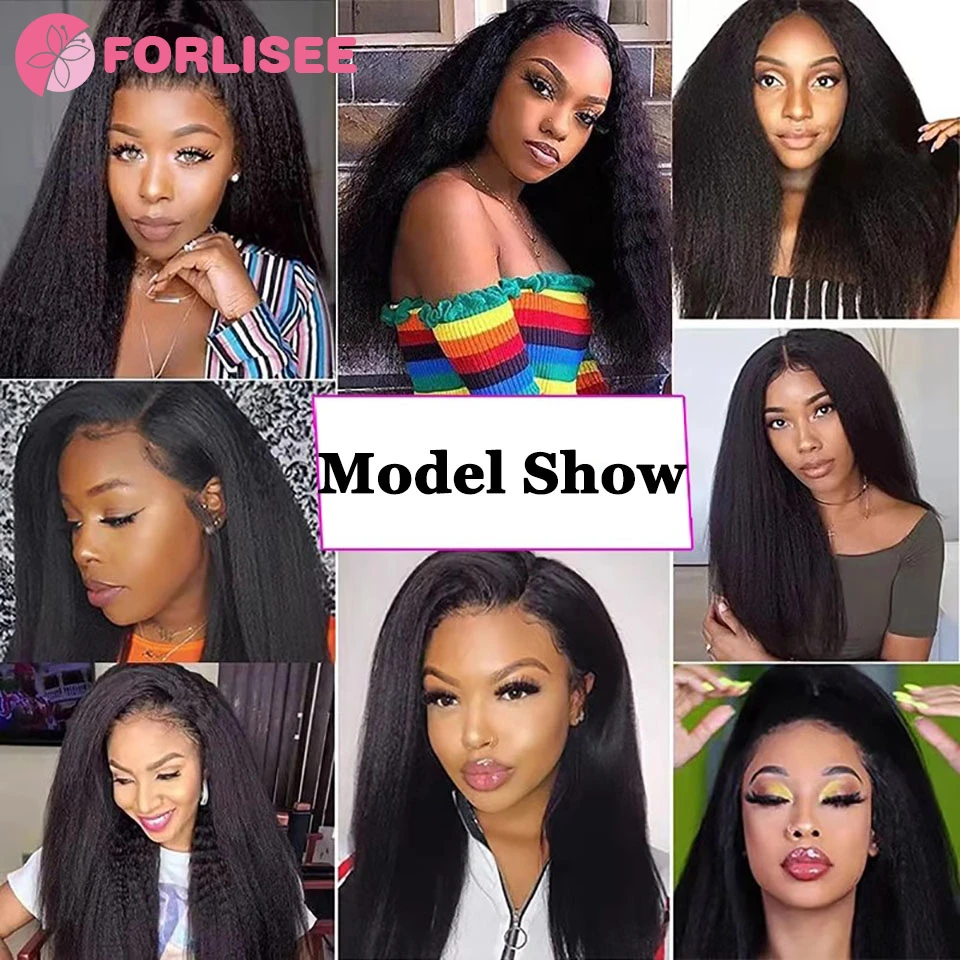 Synthetic Kinky Straight Peruvian Hair Weave Bundles Heat-resistant chemical fiber Bundles Extensions for Women Coarse Yaki Weft