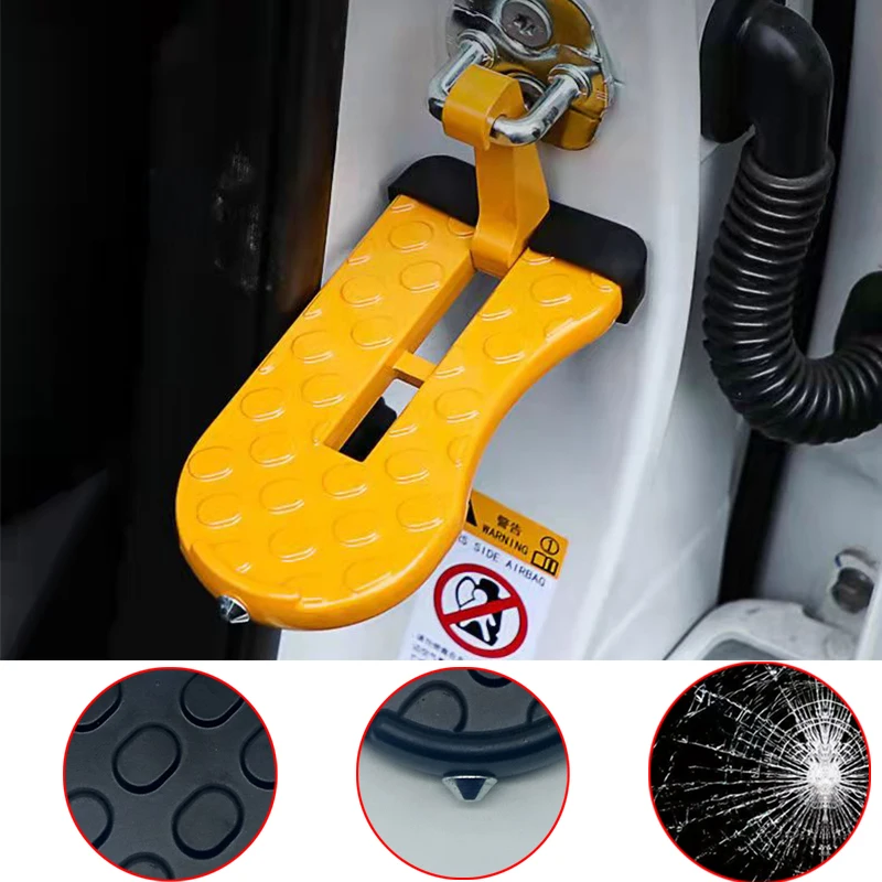 

Foldable Car Roof Rack Step Car Door Step Multifunction Foot Pedal Aluminium Alloy Safety Hammer Universal Latch Hook Auxiliary