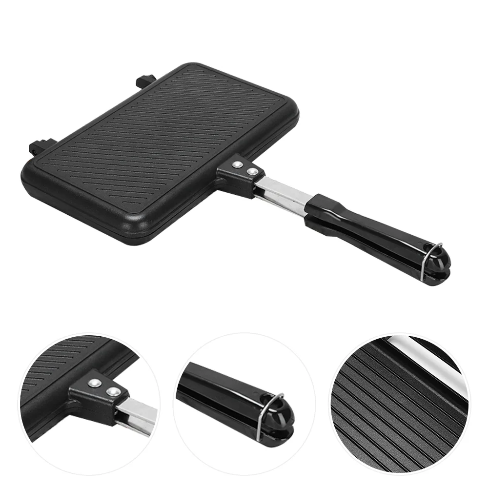 

Sandwich Pan Snack Pan Square Frying Pan Waffle Maker Sandwich Frying Pan Grill Pan Aluminum Toast Maker Bread Toaster