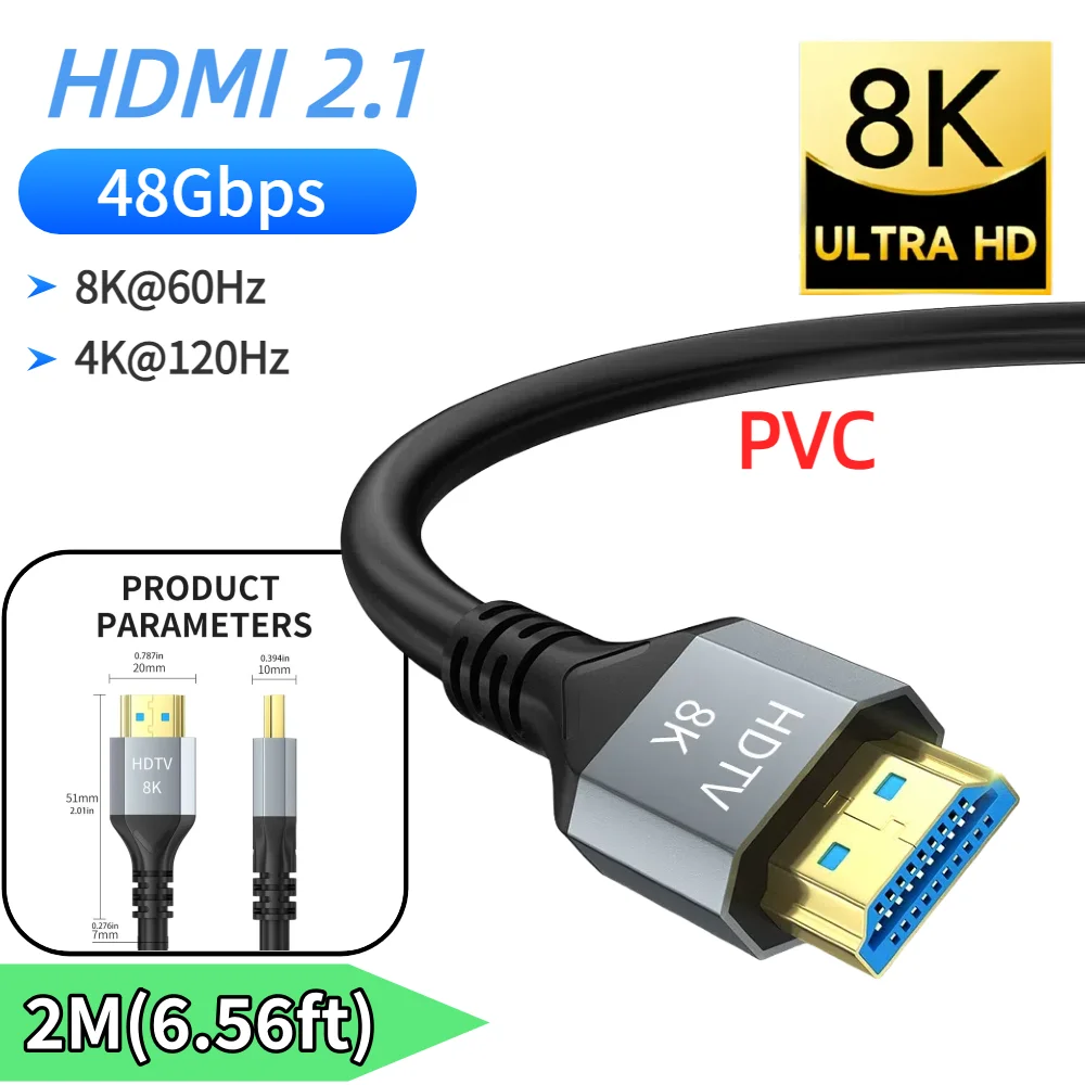 Ultra High-Speed 8K HDMI Cable with HDR and EARC Support