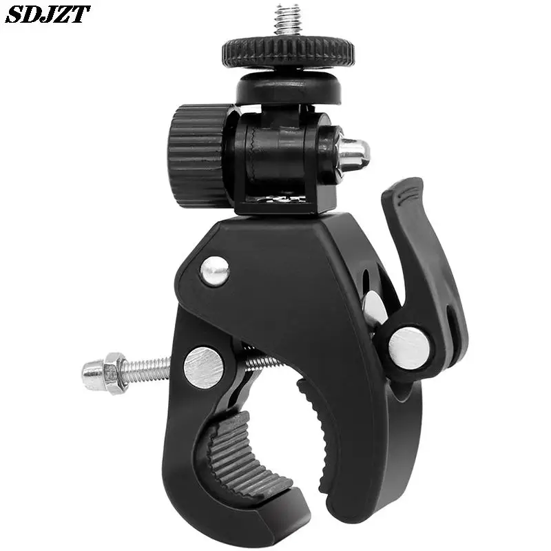 Camera Handlebar Clamp 1/4 Camera DV DSLR Bike Bicycle Handlebar Clamp Bracket Tripod Mount Screw Clip For Gopro For Camera DV 1Pc