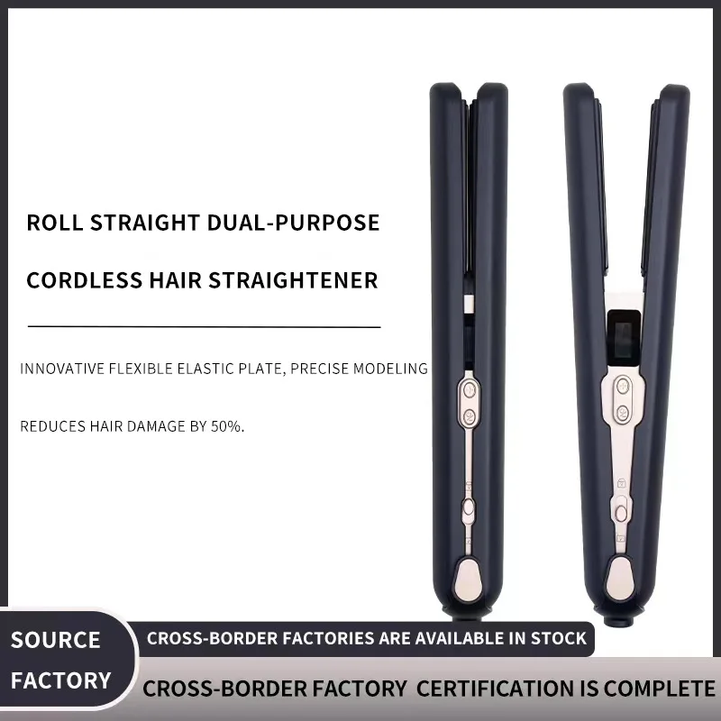 wireless hair straightener long battery life straight curly hair dual-purpose portable USB charging mini  מסלסלי שיער hot brush 2