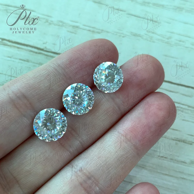 0,5-5ct Moissanit-Losesteine, D-Weiß, runde Form, hundertseitiger Schliff, mit GRA-Zertifikat, für die Herstellung von hochwertigen Schmuckringen und Ohrringen – Detail 12