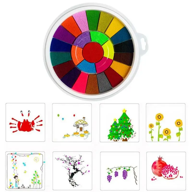 Kids Washable Finger Paint Finger Paint Tool Kit Portable Washable Kids Educational Tool Kit for Children Drawing tool