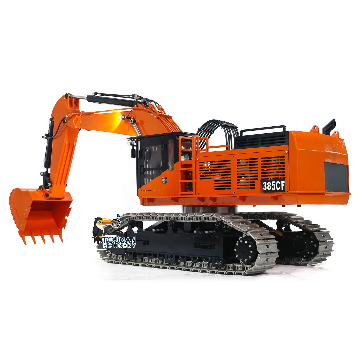 Heavy Duty Machine RTR 385CF RC Hydraulic Excavator 1/8 Remote Control Giant Digger Construction Vehicle Lights Brushless ESC 3