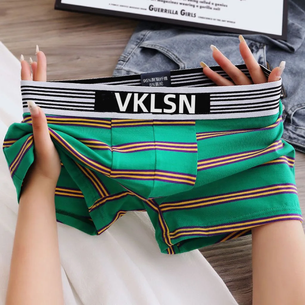 Men's Underwear Loose Breathable Quadrangle Pants Fashion Printed Traceless Flat Corner Panties