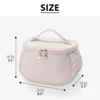 Portable PU Makeup Bag,  Large Waterproof Cosmetic Pouch, Travel Washbag With Handles 6