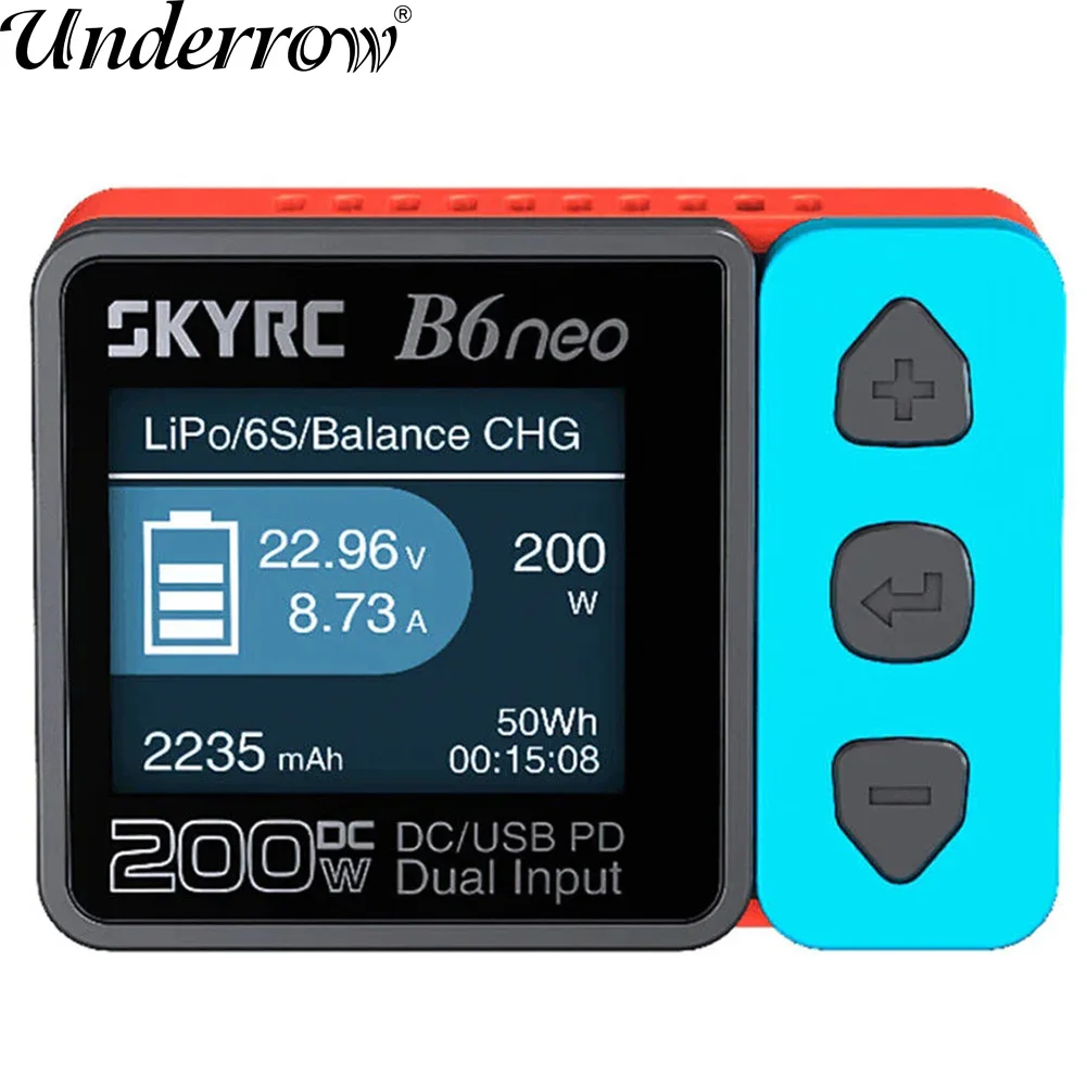 

SkyRC B6 Neo 200w DC Charger With DC/PD Dual input 10A Charge Current Digital Power Supply