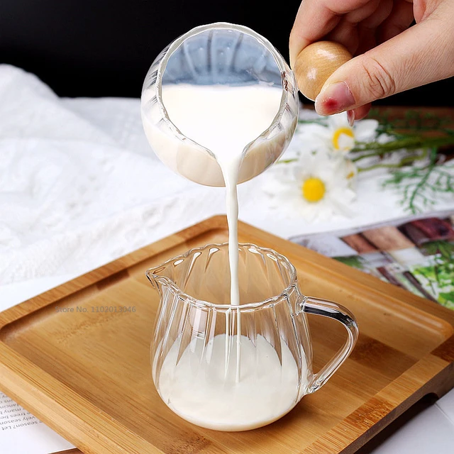 Milk Jug Glass Milk Pitcher Heat Resistant Milk Glass Coffee