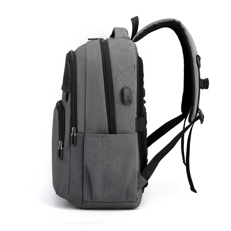 Men Backpack 15.6 inch Laptop Backpack Waterproof USB Charging School Bags Large Capacity Business Travel Bag 2