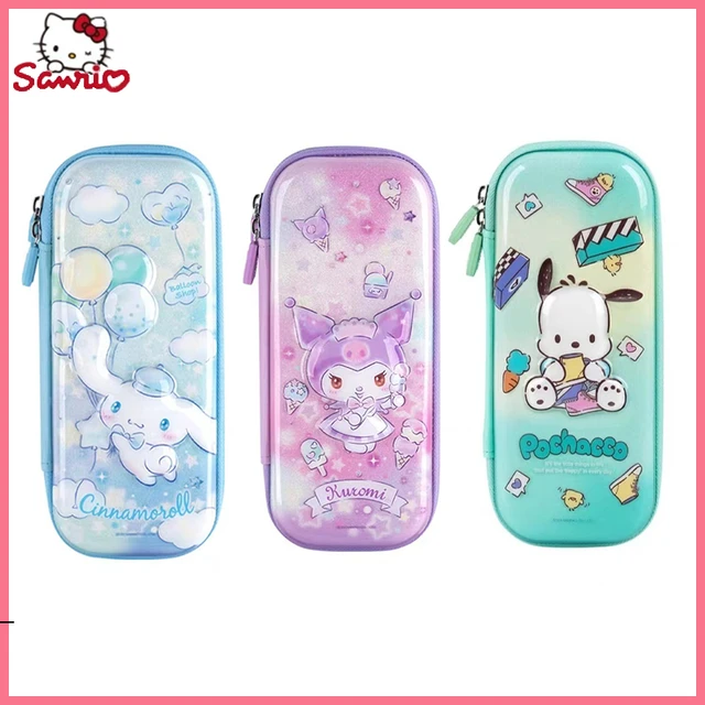 Sanrio Pencil Case Kawaii Hello Kitty Cinnamoroll Melody PU Large Capacity  Pencils Bag Pouch Pen Case School Supplies Stationery - AliExpress