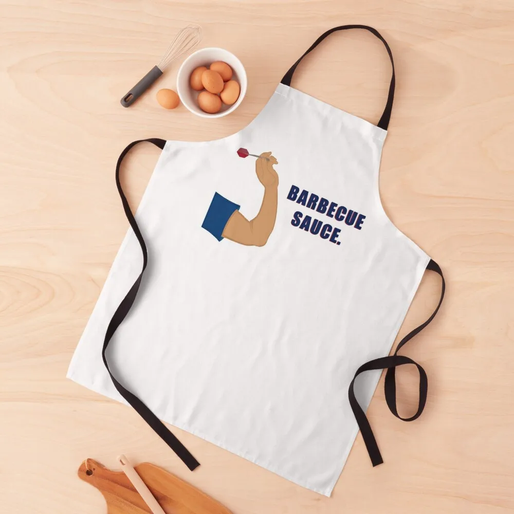 

Barbecue Sauce Dart Sticker Apron Women's Kitchen For Man Home And Kitchen Apron