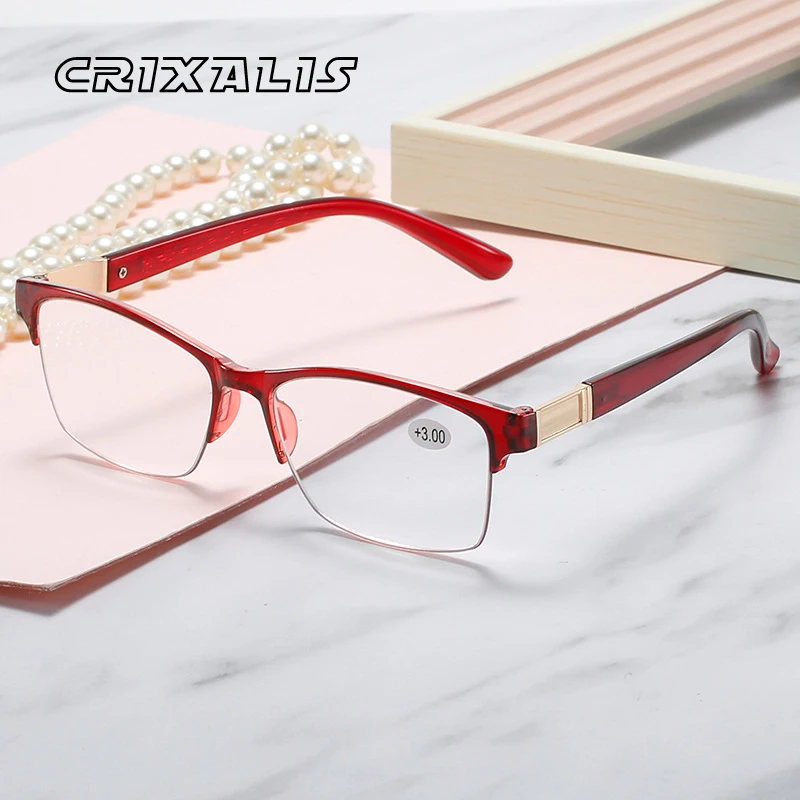 

CRIXALIS Vintage Reading Glasses Men Business Presbyopic Eyeglasses Women Fashion With Diopter Optical Eyewear Male +1.00 +4.00