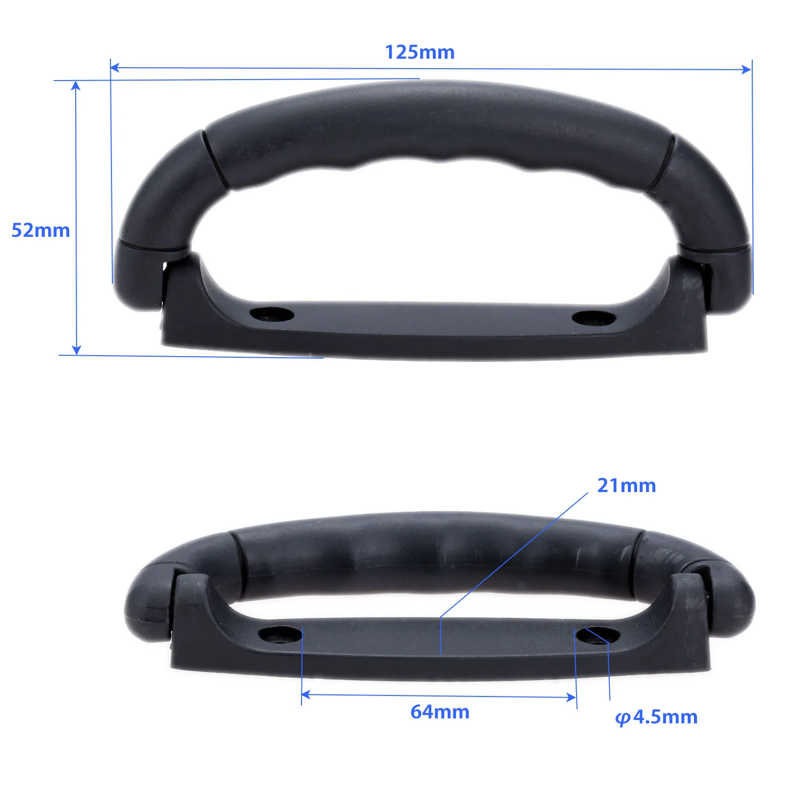 Maniglia Ricambio Per Valigia Con Cinghia – Kit Grip 6.1 Pollici Con Viti E Cacciavite, Colore Nero E Argento, Per Bagagli E Box