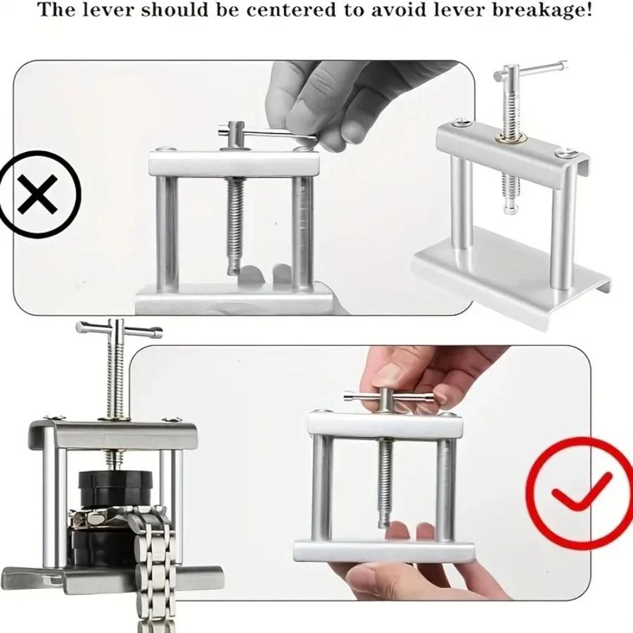 22-Piece Watch Repair Tool Set with Pressure Plates, Dust Cloth, and Cover Presser