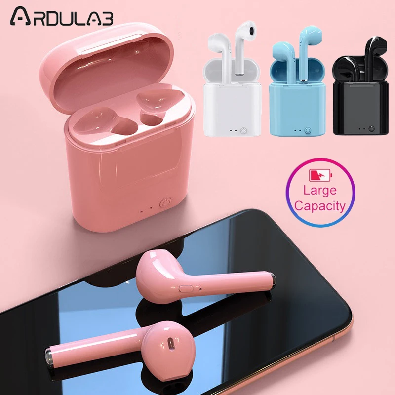 I7 Wireless Bluetooth Earphone Stereo Earbuds Headset Sports Wireless Headphones With Charging Box For All Smart Phone Earphones & Headphones - AliExpress