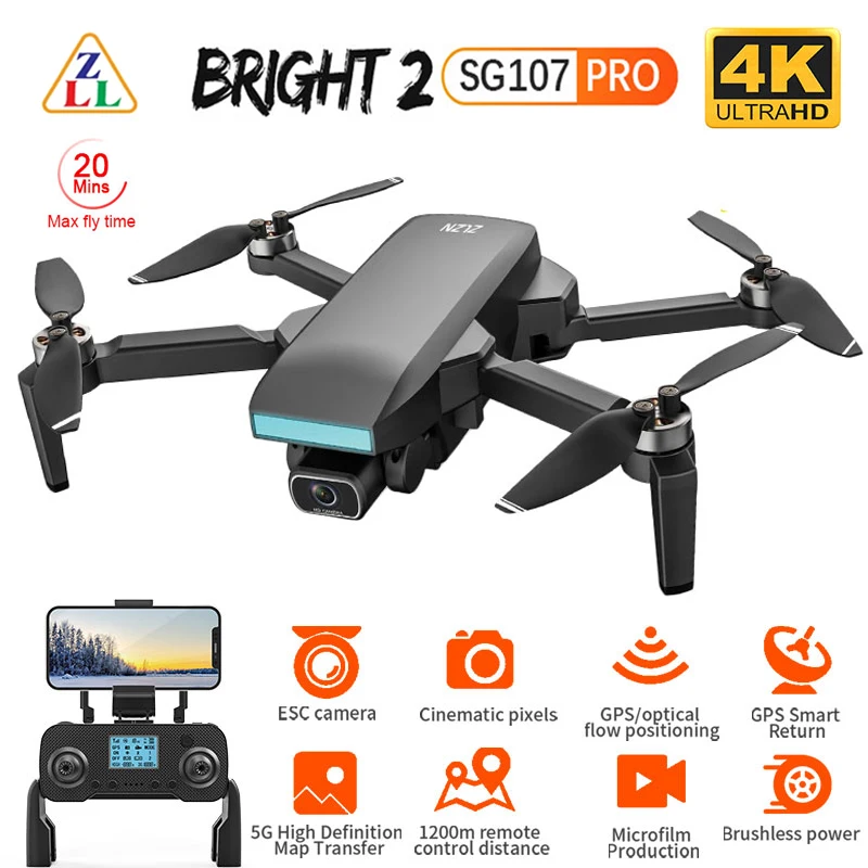 

Квадрокоптер ZLL SG107 PRO складной, 4K, GPS, Wi-Fi