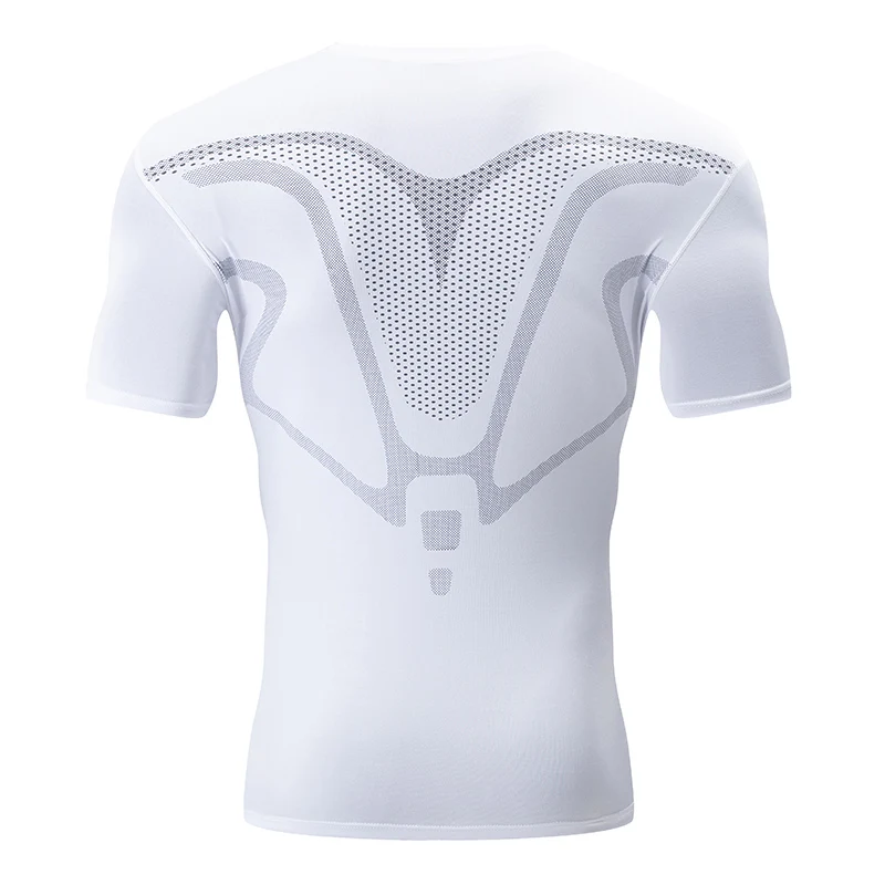 2/1 Piece Men's Printing Fashion Short Sleeve Teenagers Leisure Sports Slim Top Comfortable Compression Shirt Running Fitness T