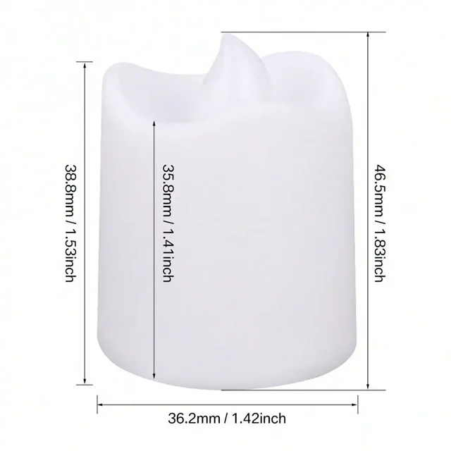 Bougies chauffe-plat LED sans flamme à piles, décoration romantique, utilisation pour fête de mariage, coquillages rouges, 24 pièces 5