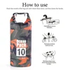 2/5/10/20/30L Outdoor Camouflage Waterproof Dry Bags Portable Rafting Diving Dry Bag Sack PVC Swimming Bags for River Trekking 4