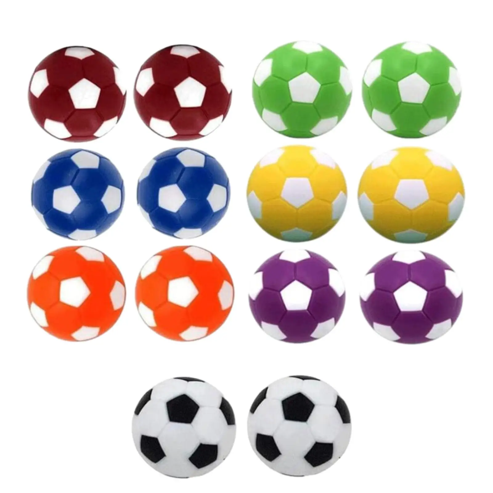 

14x Foosball Balls 1.42" Mini 7 Colors Multicolor 36mm for Finger Sport Table Football Machine Party Games Tabletop Game Indoor