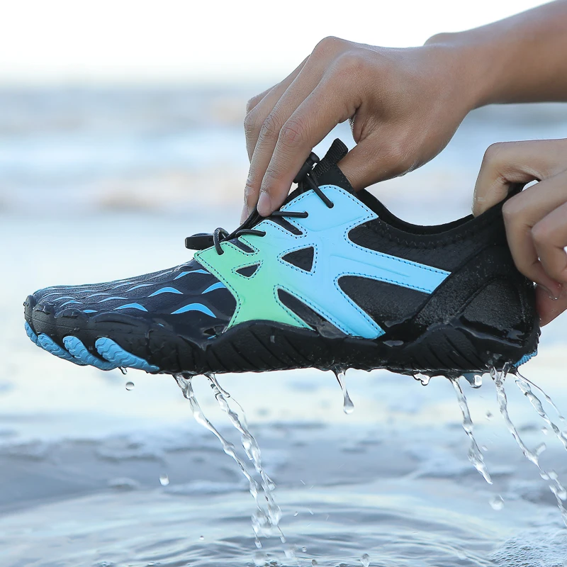 Water Shoes Men Women Colorful Quick Dry Non-Slip Five Finger Shoes Outdoor Wading Swimming Barefoot Aqua Summer Sneakers
