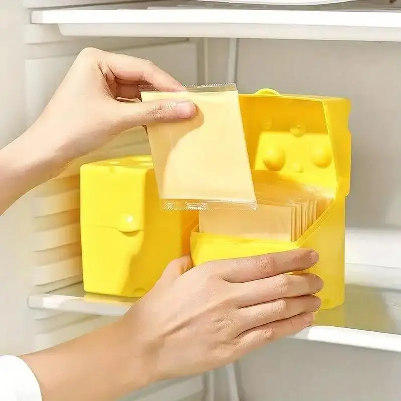 Kitchen Fresh-keeping ABS Flip Cheese Box Refrigerator Fresh-keeping BoxFood And Snack Packaging Cheese Storage Box
