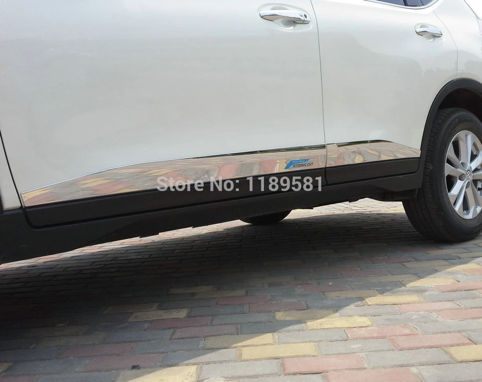 

For Nissan X-Trail Rogue 2014 2015 2016 ABS Chrome Side Door Body Moulding Molding Trim Car Accessories Stickers